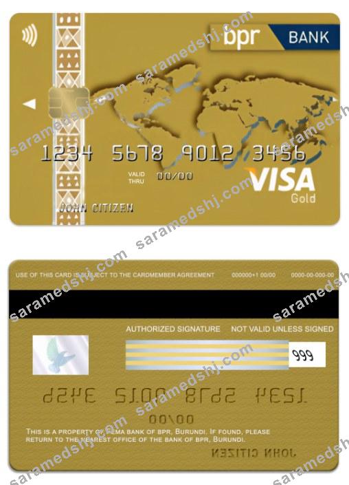 Burundi BPR  bank visa gold credit card